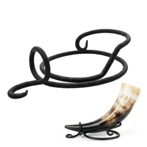 Norse Horn Display Stand Hand Forged