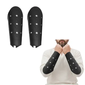 Black Warrior Leather Bracers