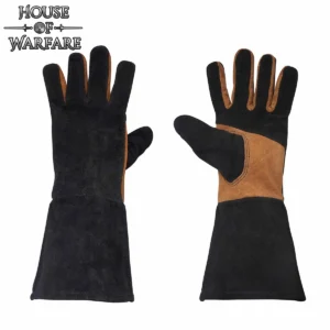 Medieval Two-Tone Suede Leather Gloves
