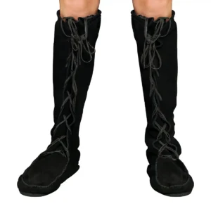 High Knee Medieval Suede Boots