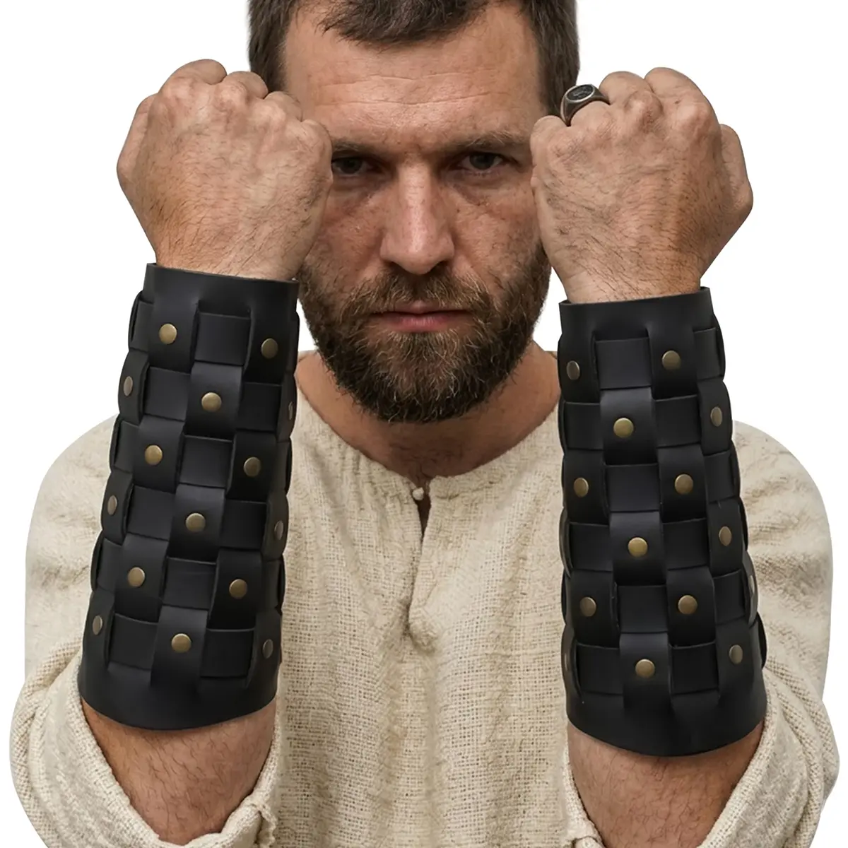 Navarro Leather Bracers