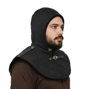 Arming Quilted Hood with Collar