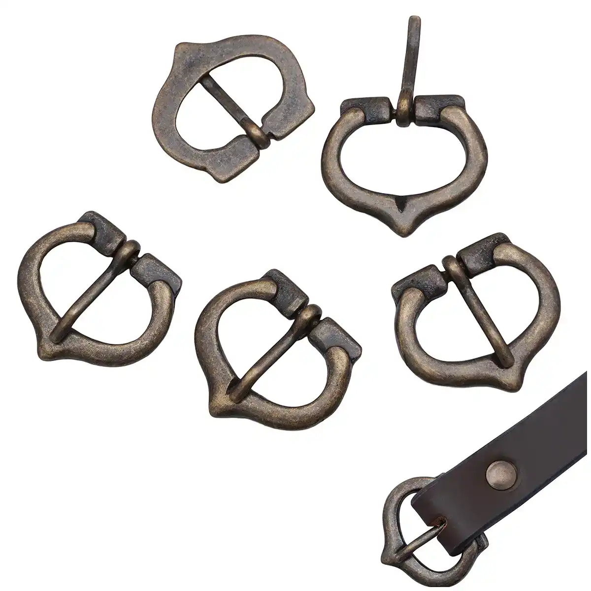 Late Medieval Brass Buckle Set