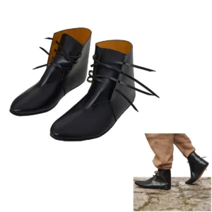 Side Lace Medieval Ankle Boots