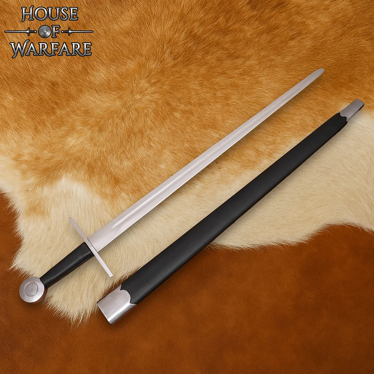 Viking Sword with Scabbard Fully Tempered Steel Blade - Image 2