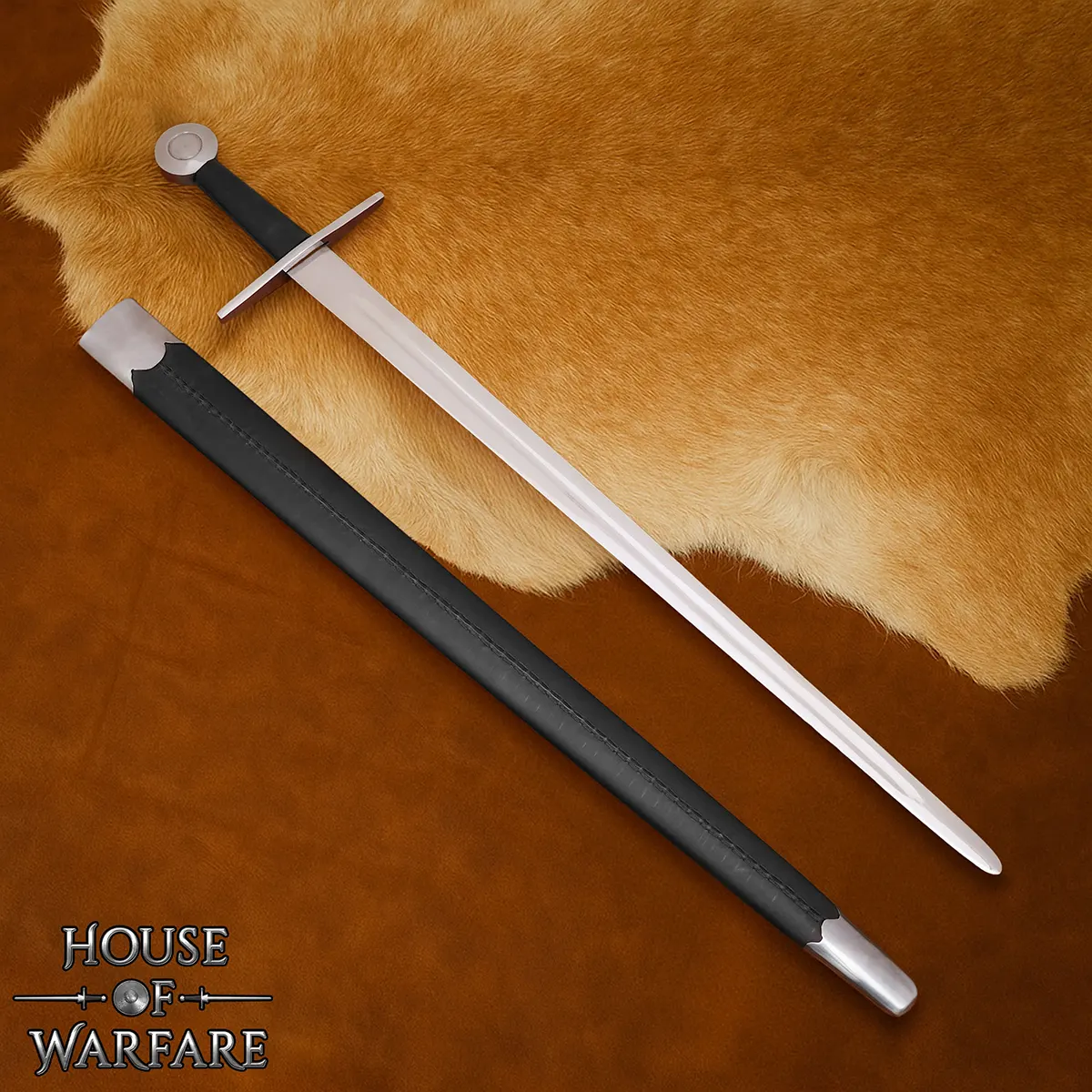 Viking Sword with Scabbard Fully Tempered Steel Blade - Image 4