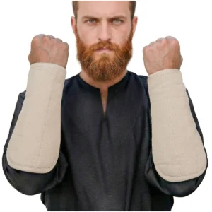Medieval Padded Bracers 3 Layer with Multi Fiber Wadding