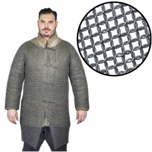 Medieval Chainmail Hauberk 9 mm 16 Gauge High Tensile Spring Butted