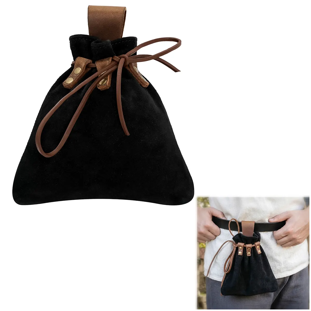 Wayfarer suede leather pouch​