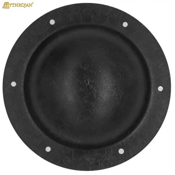 Germanic Shield Boss Antique Black, Hand-Forged with Rivets