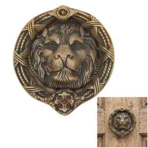 brass lion door knocker
