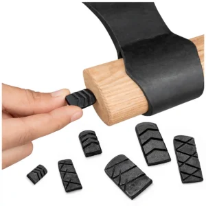 Hand Forged Iron Axe Wedge Set 6 Piece Textured Wedges for Axe Fitting