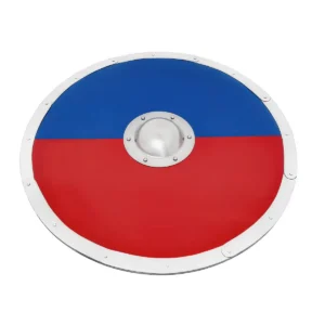 Anglo Saxon Shield - Wooden Round Shield with Steel Umbo
