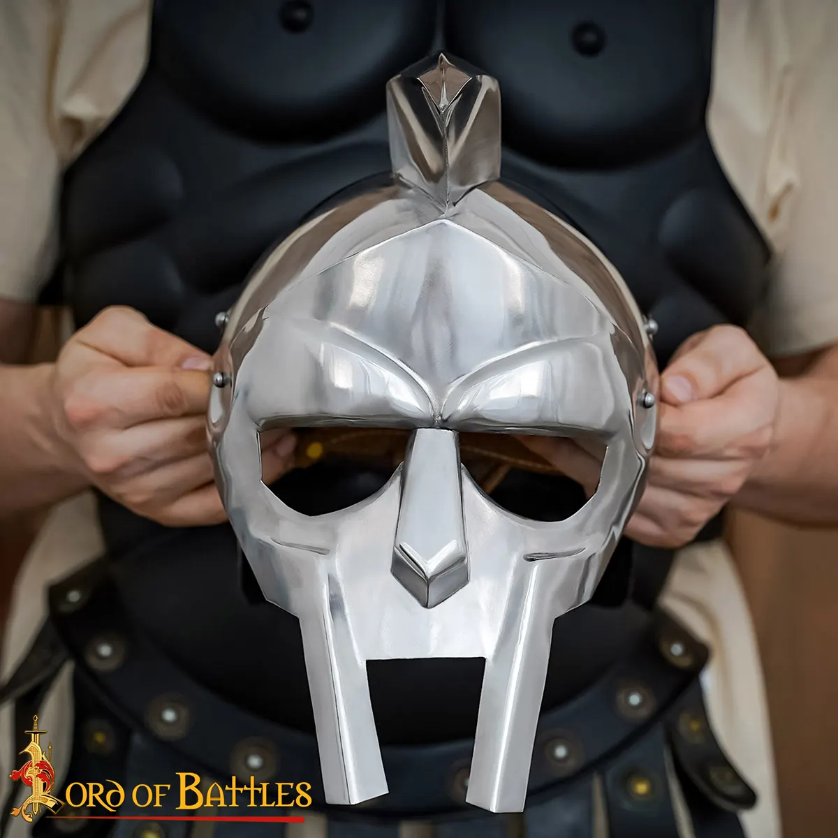 Maximus Gladiator Helmet – Polished Steel with Liner Roman Gladiator Armor Maximus Gladiator Helmet – Polished Steel with Liner Roman Gladiator Armor - Image 7