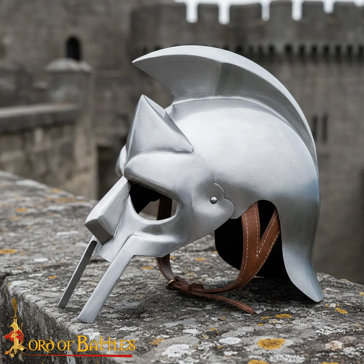 Maximus Gladiator Helmet – Polished Steel with Liner Roman Gladiator Armor Maximus Gladiator Helmet – Polished Steel with Liner Roman Gladiator Armor - Image 2