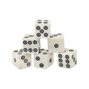 Roman Bone Dice - Tesserae Dice with Spiral Pips