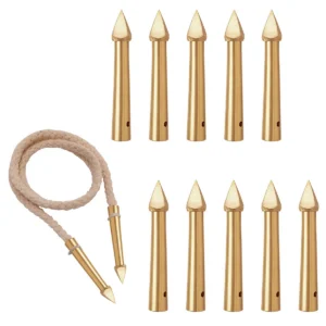 Medieval Brass Aiglets – Set of 10 Fabric Lacing Tips