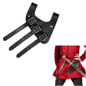 Medieval Sword Frog With Triple Buckle