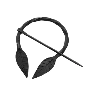 Celtic Leaf Brooch Hand Forged Cloak Pin