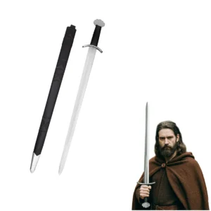 Collector's Five Lobe Viking Sword with Leather Scabbard