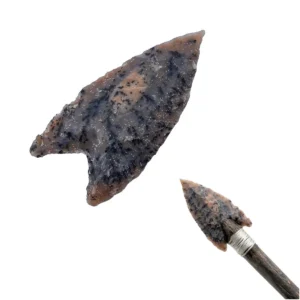 Historical Flint Stone Hunting Arrowhead with Double Tapered Ends 5cm