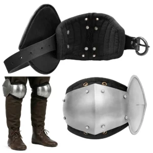 Medieval Steel Poleyns, Hand Forged Knee Armour with Padded Liner for Knights, LARP & Living History