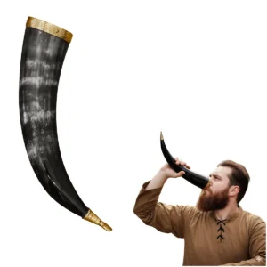 Medieval Horn with Brass Rim