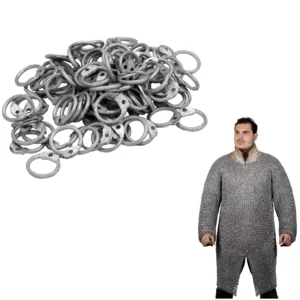 Aluminium Chainmail Rings 10 mm 16 Gauge Dome-Riveted Rings