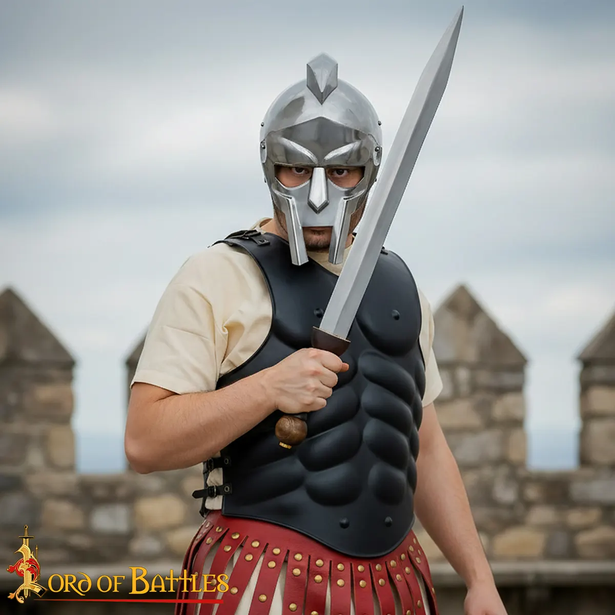 Maximus Gladiator Helmet – Polished Steel with Liner Roman Gladiator Armor Maximus Gladiator Helmet – Polished Steel with Liner Roman Gladiator Armor - Image 5