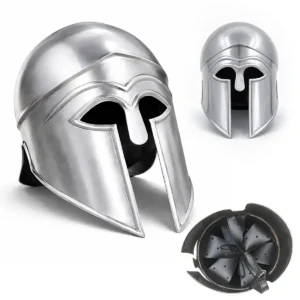 Greek hoplite Corinthian Steel Helmet with Leather Liner