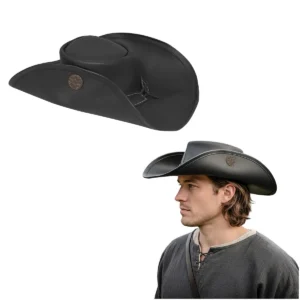 Flandes Leather Musketeer Hat