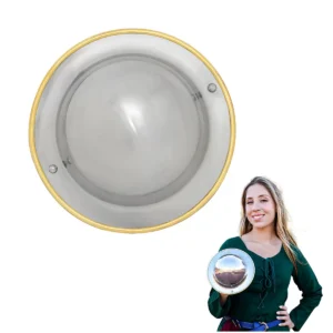 Small Buckler Shield 16 Gauge Steel With Brass Rim