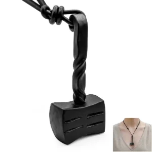 Iron Hand Forged Thor’s Hammer Mjölnir Pendant Gifting Accessory