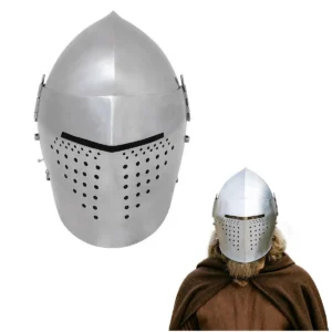 Medieval bascinet helmet