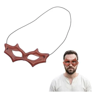 Fantasy Masquerade Genuine Leather Eye Mask for LARP or Cosplay