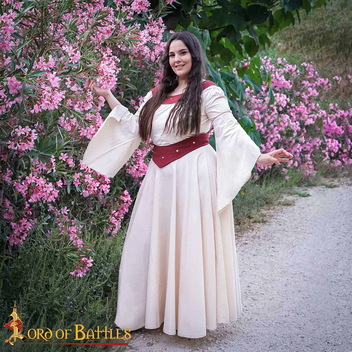 Authentic Medieval Maiden Dress  Cotton Country Gown